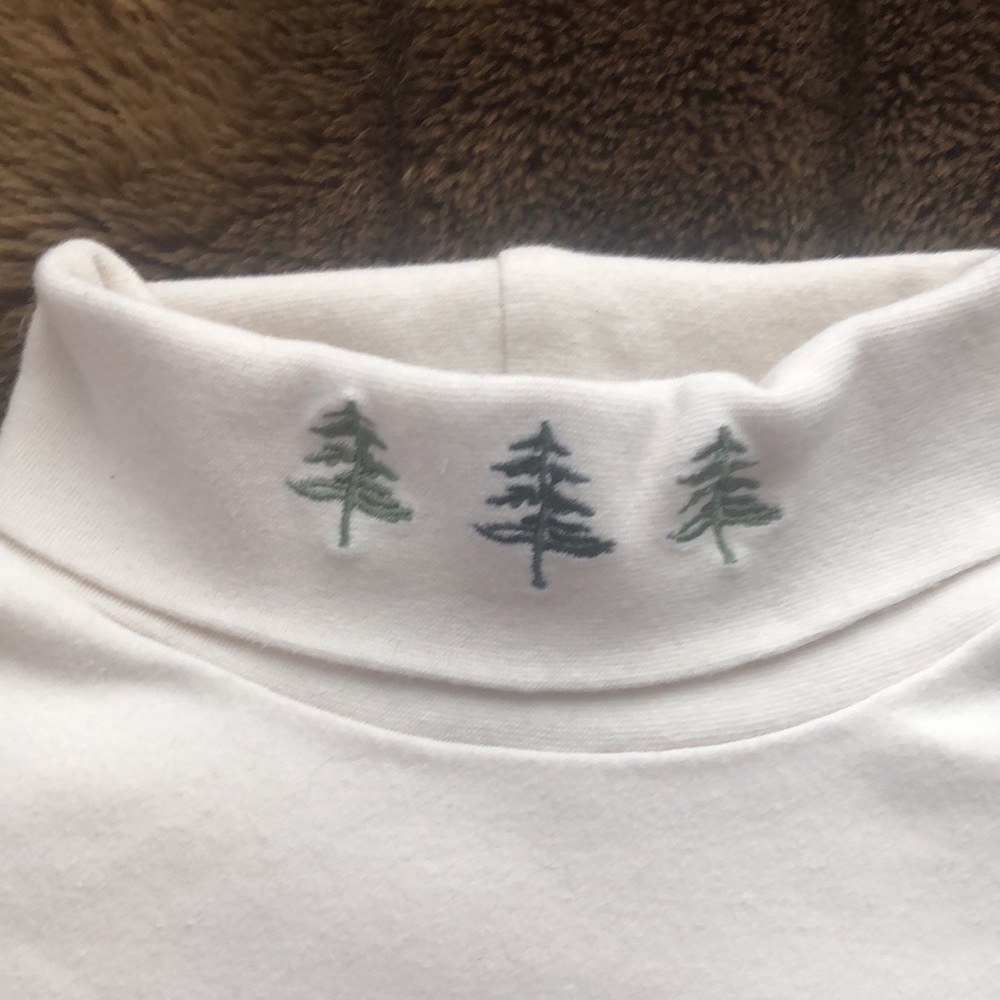 Novelty mock neck long sleeved shirt